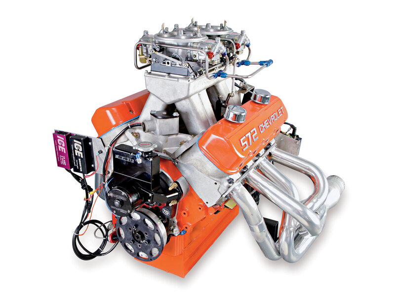 Chevrolet 572 Engine — Orange