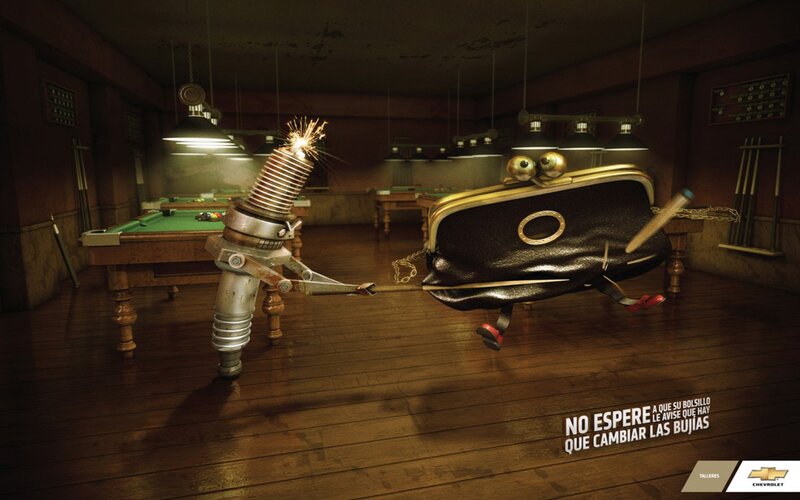Chevrolet ad with animated objects