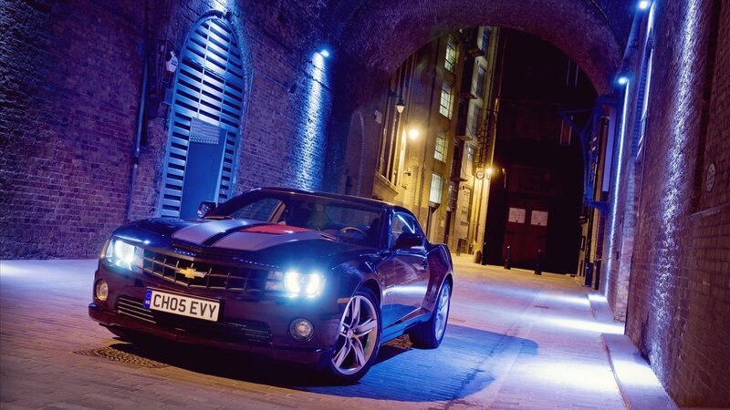 Chevrolet Camaro in a brick alley