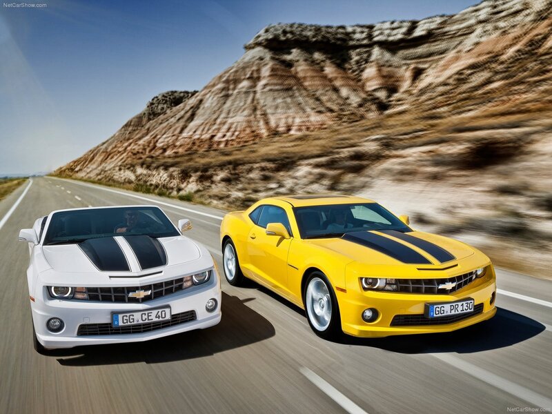 Chevrolet Camaro on a desert road