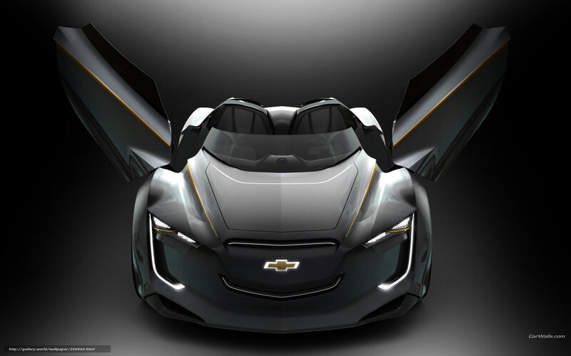 Chevrolet Concept Car — Black, Dramatic, 3d Render
