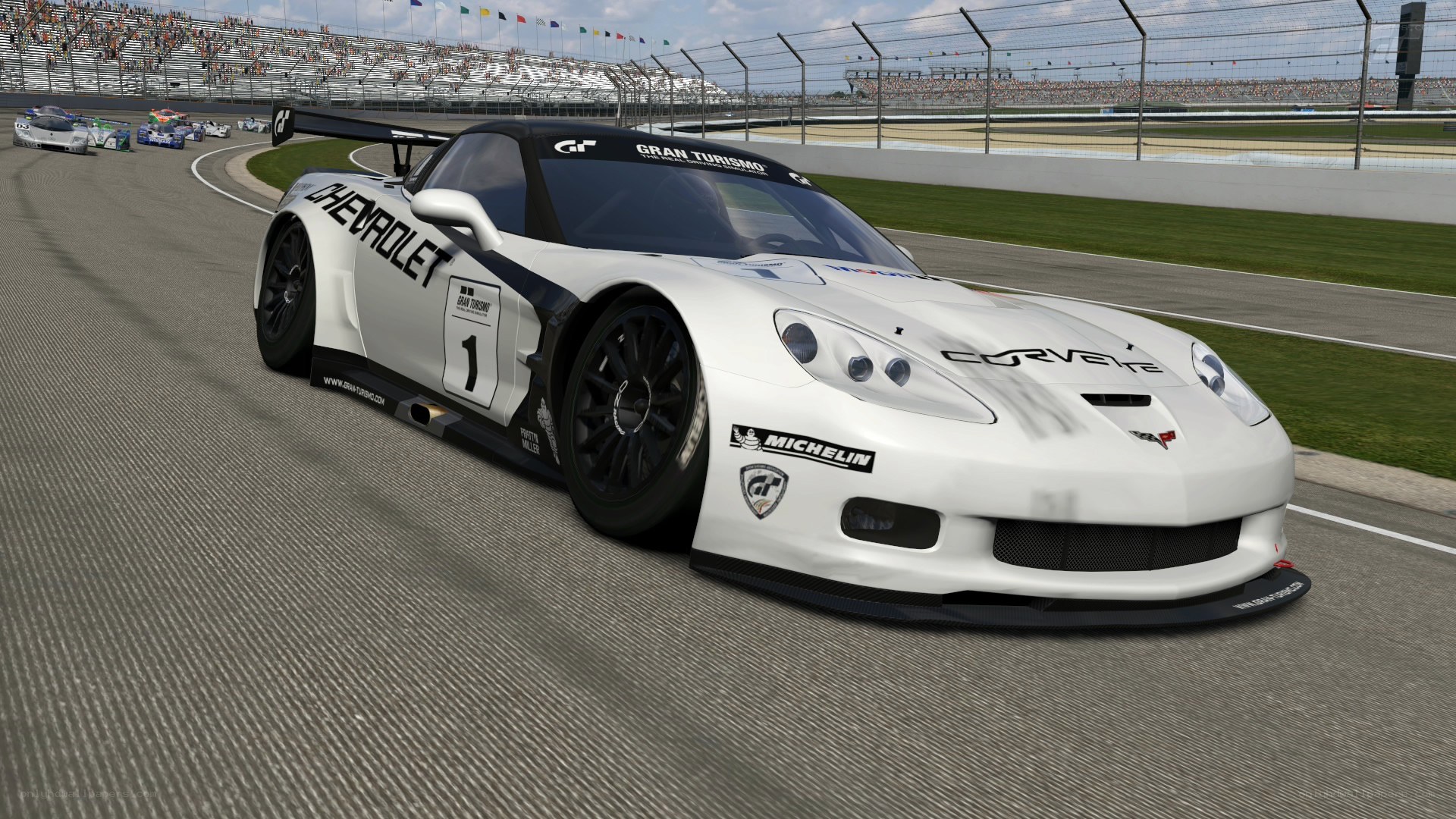 Chevrolet Corvette race car on track