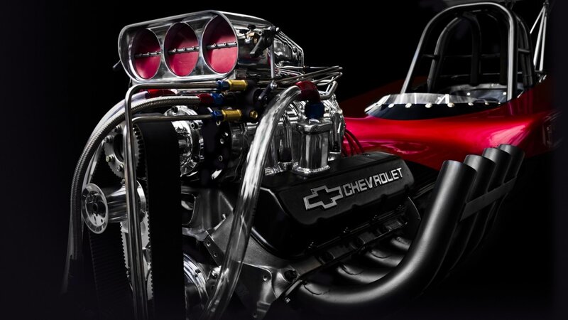 Chevrolet Drag Racing Engine — Black