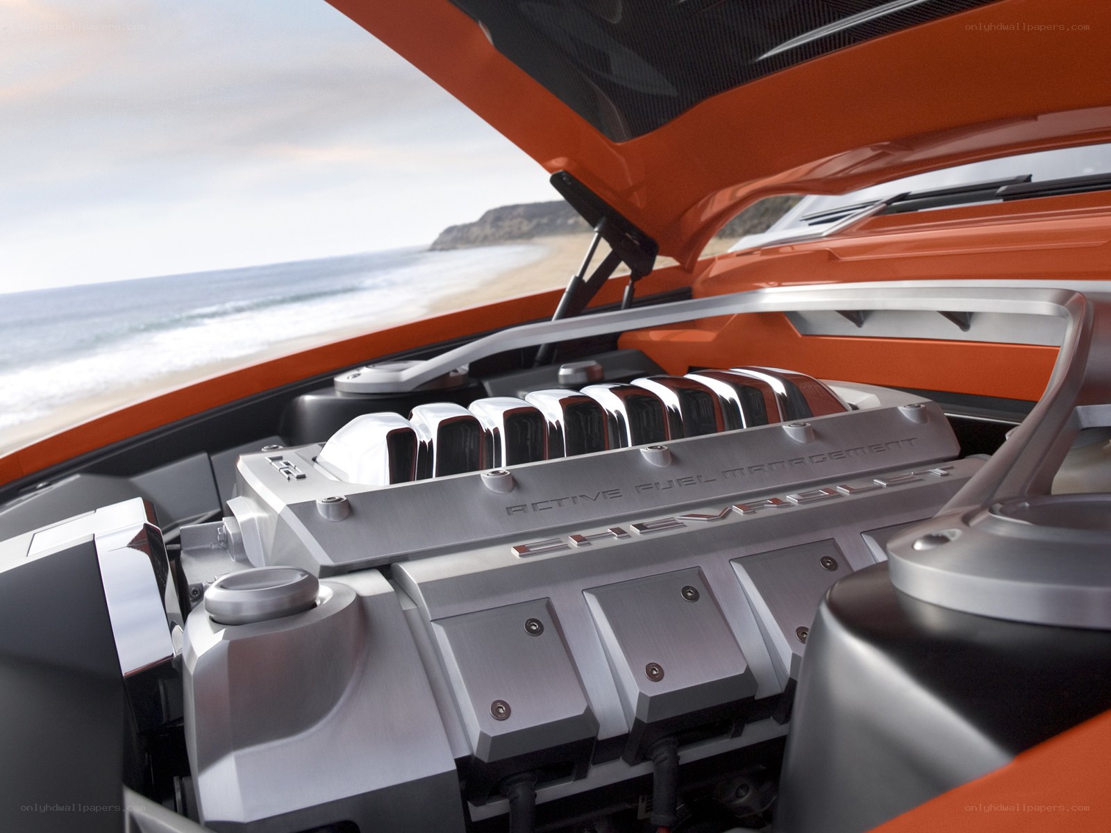 Chevrolet engine at the beach