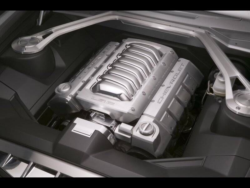Chevrolet engine in car