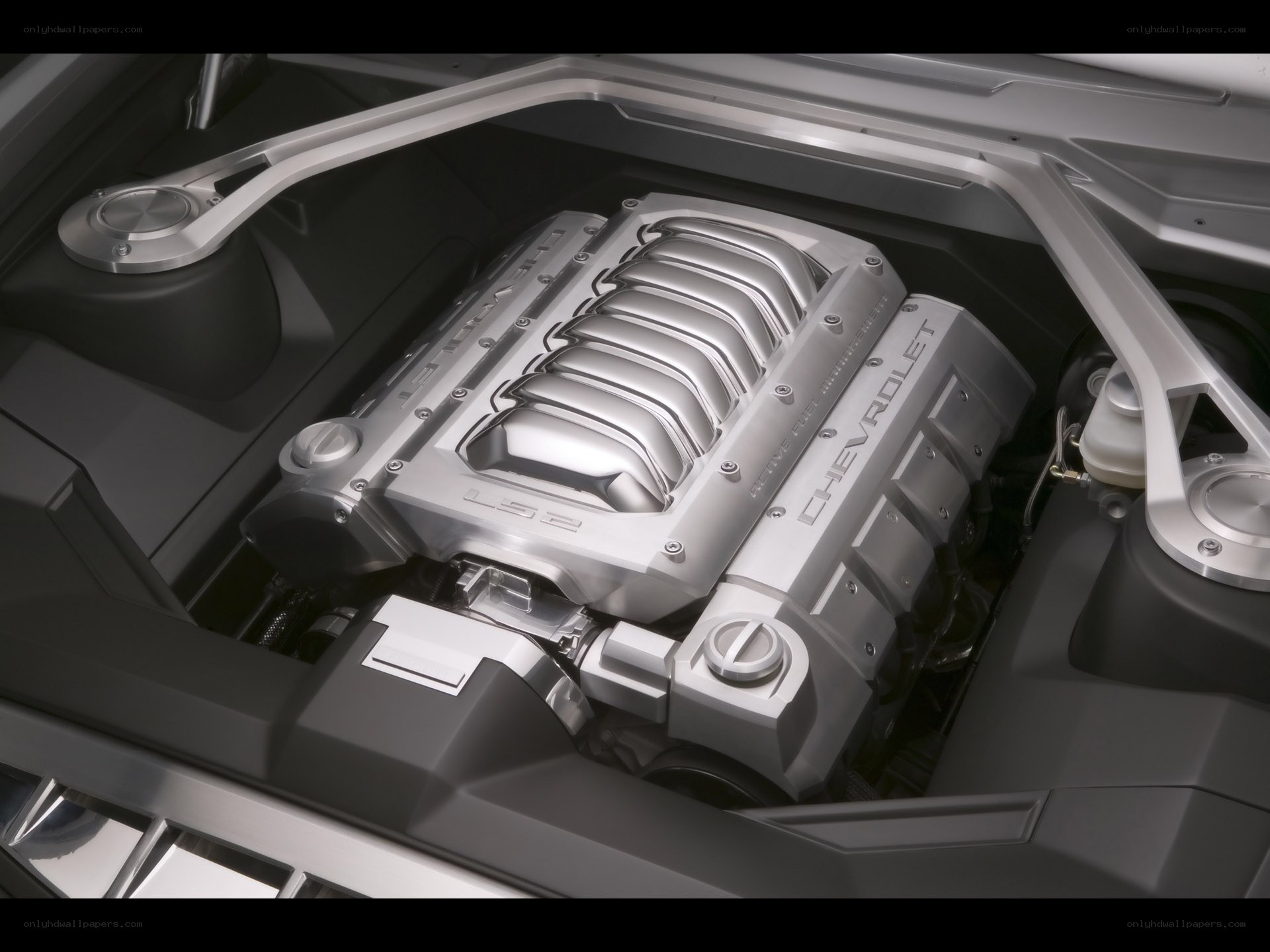 Chevrolet engine in car