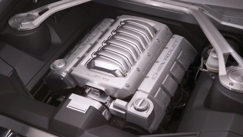 Chevrolet engine in car
