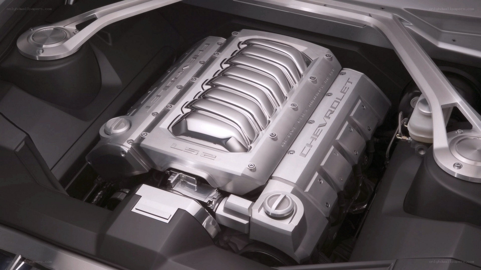 Chevrolet engine in car