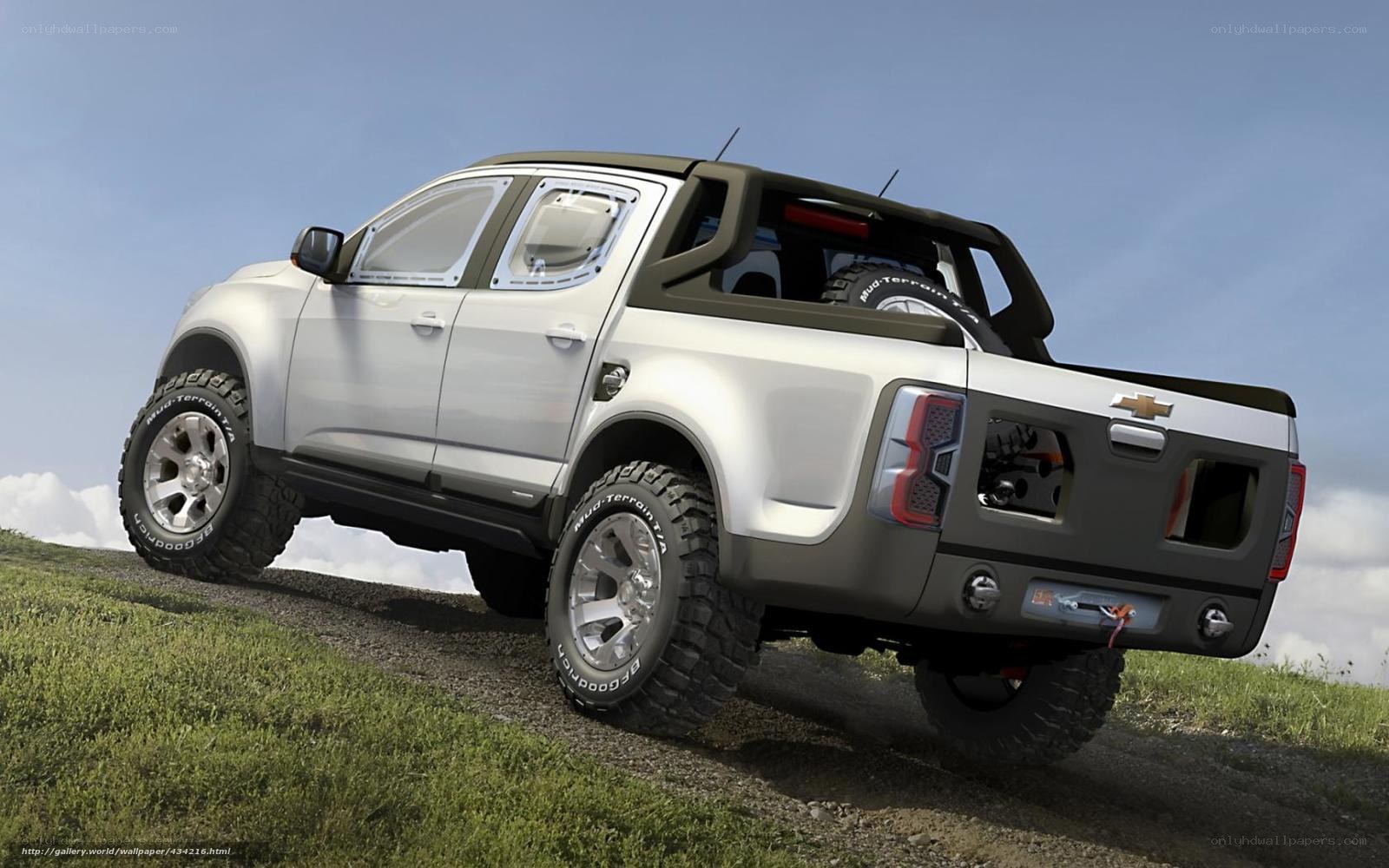 Chevrolet pickup truck on hill