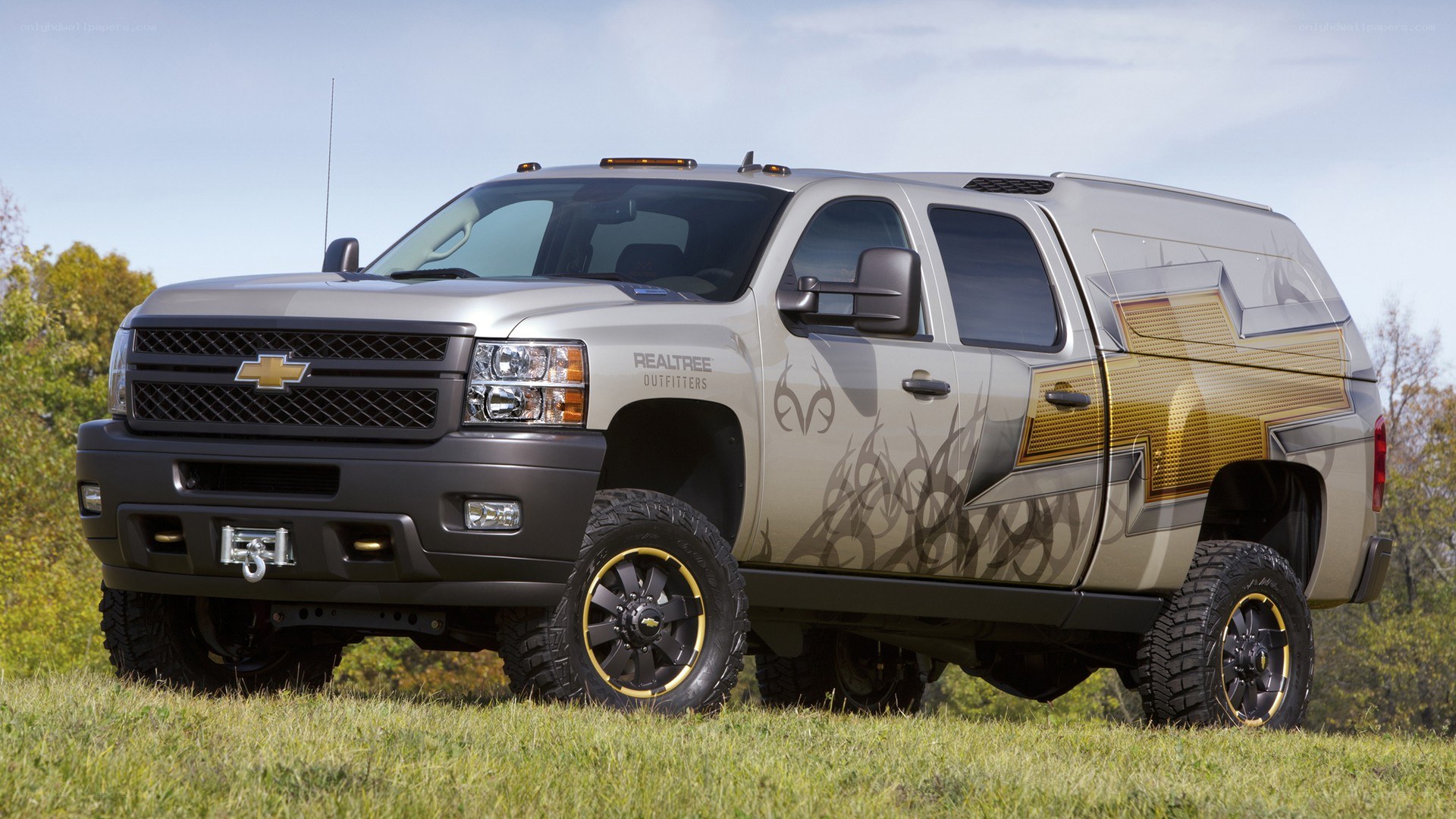 Chevrolet pickup truck with custom graphics