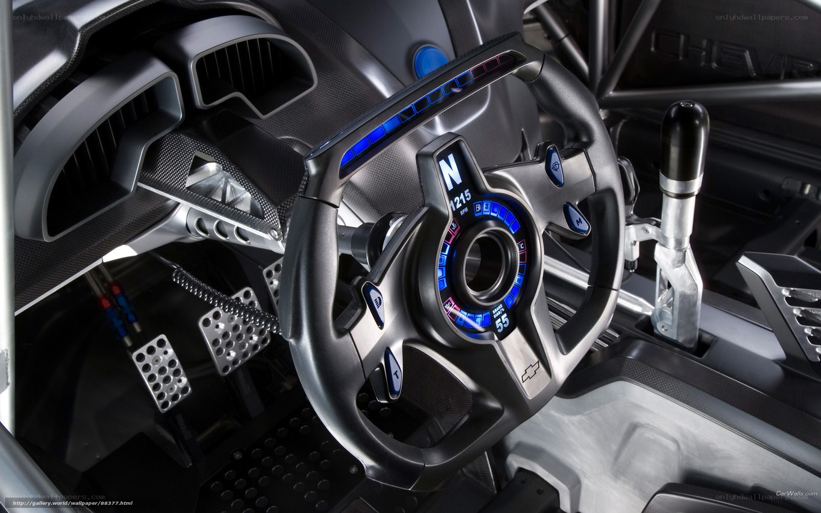 Chevrolet race car cockpit