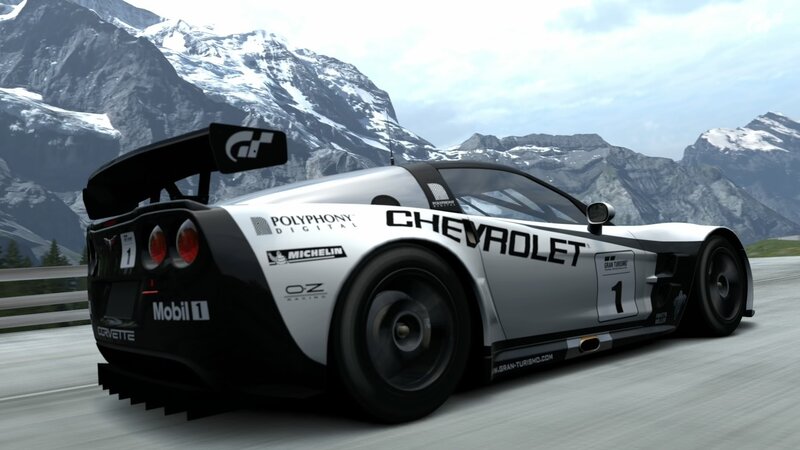 Chevrolet race car on mountain track