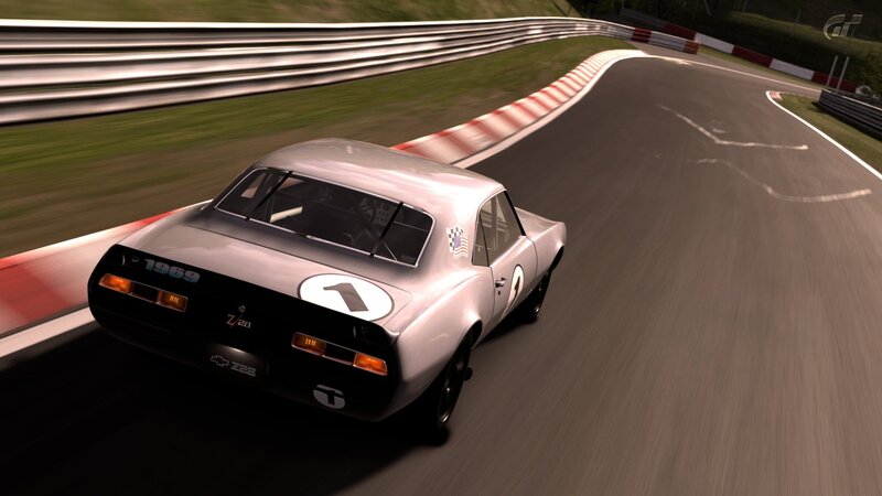 Chevrolet race car on track