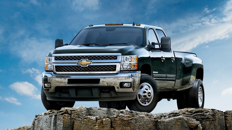 Chevrolet Silverado HD on rocky cliff