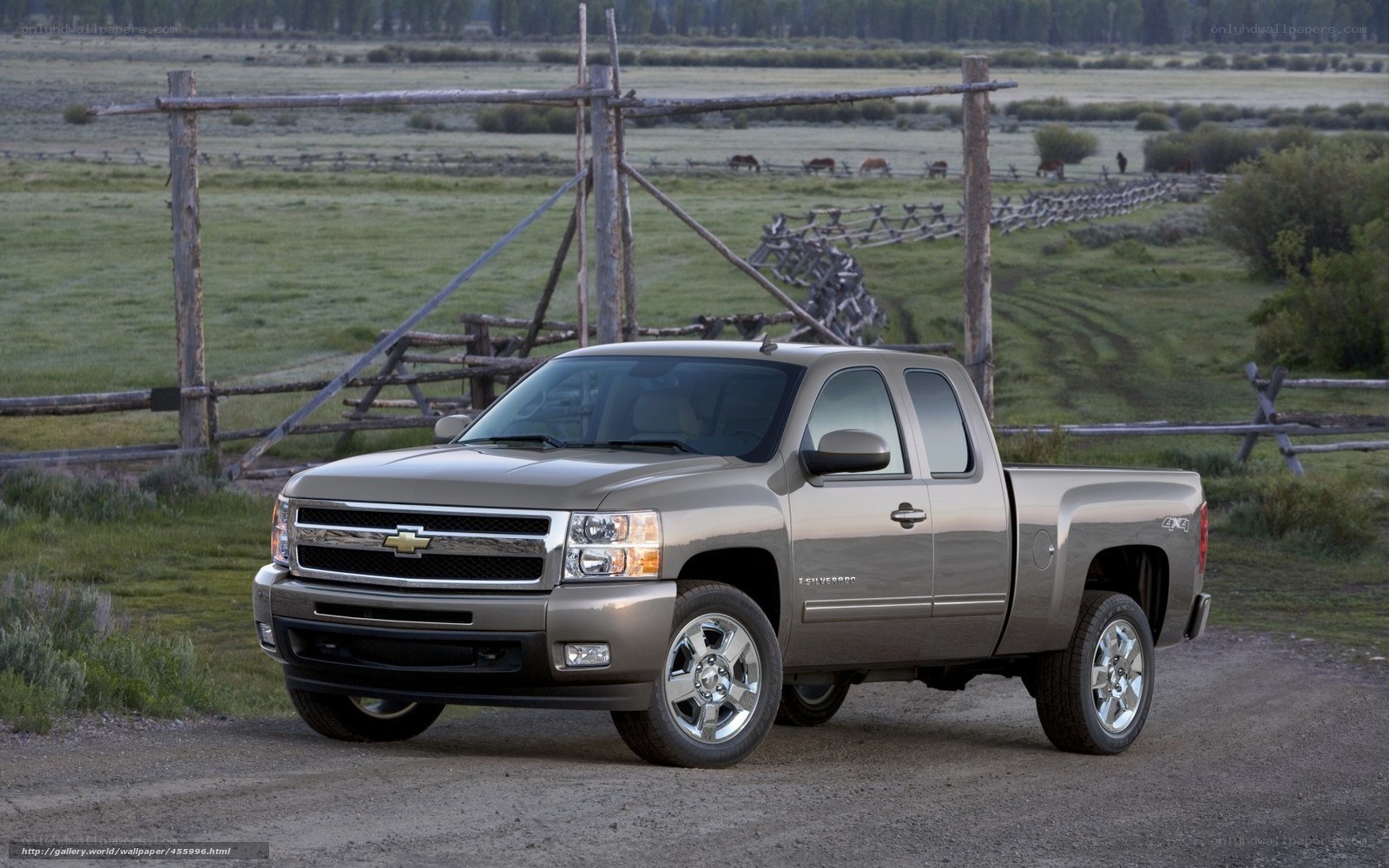 Chevrolet Silverado in a rural setting