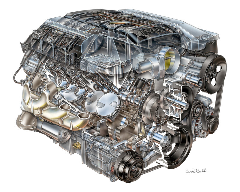 Chevrolet V8 engine cutaway
