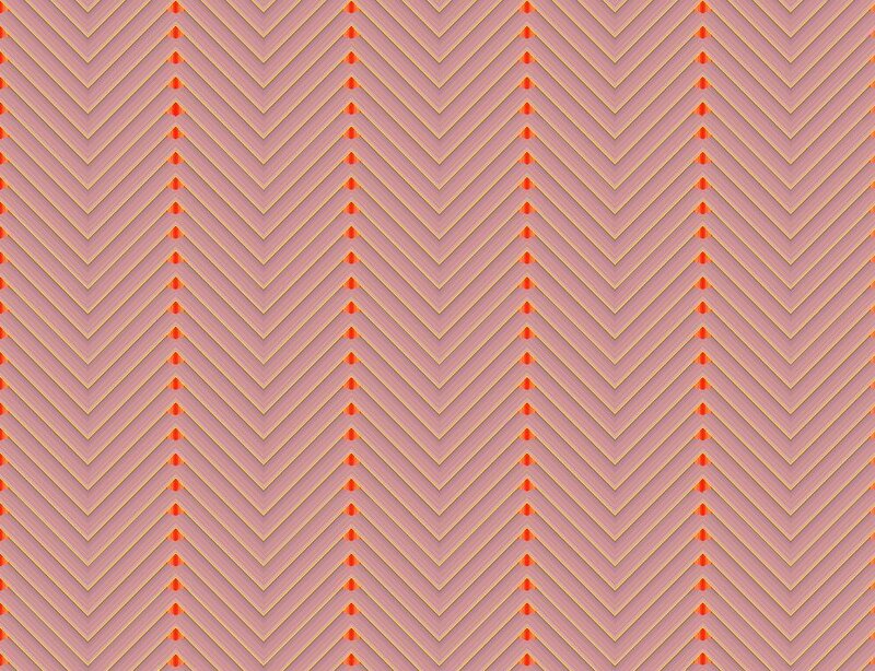 chevron pattern with orange dots