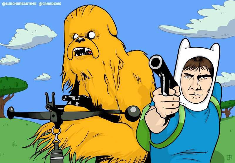 Chewbacca and Finn