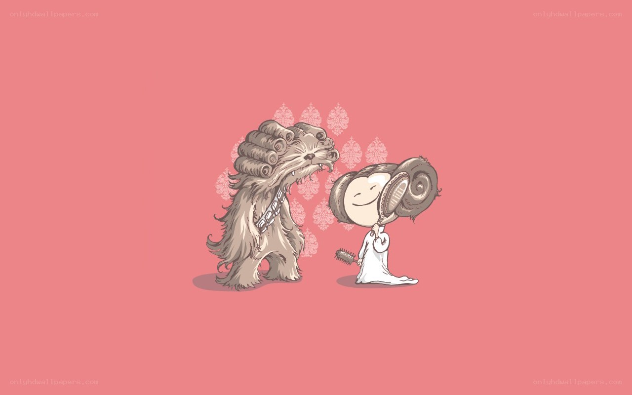Chewbacca and Leia hair styling