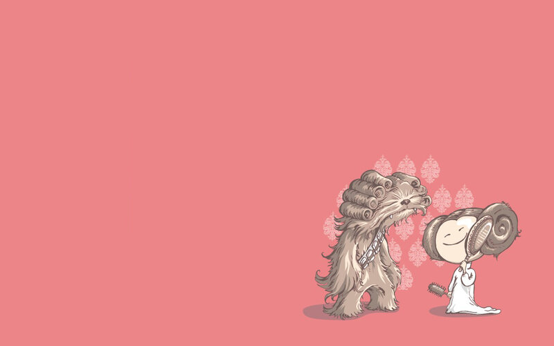 Chewbacca and Leia wallpaper