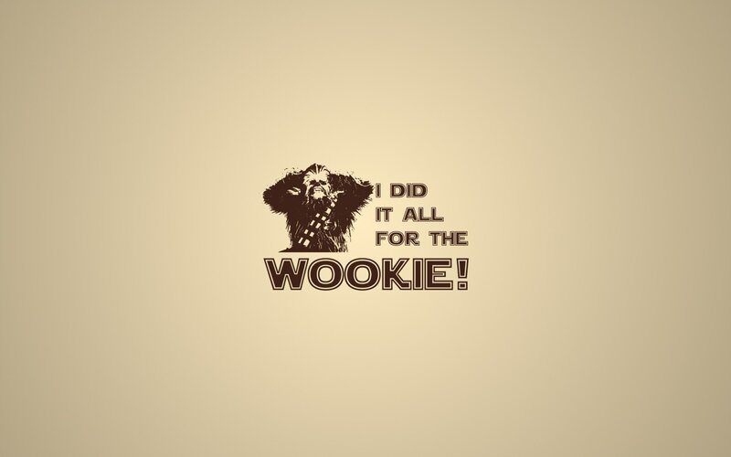 Chewbacca Character — Beige, Humorous