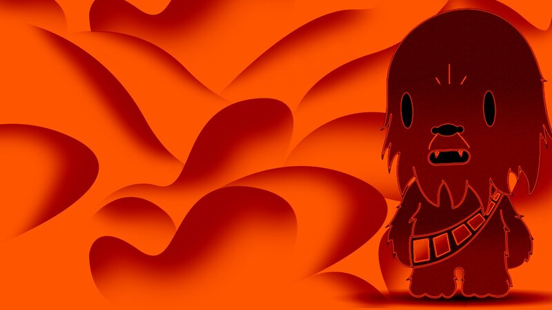 Chewbacca Character — Orange