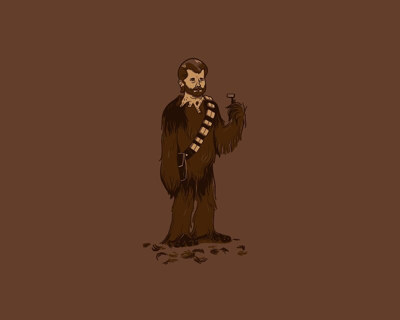 Chewbacca Holding Razor