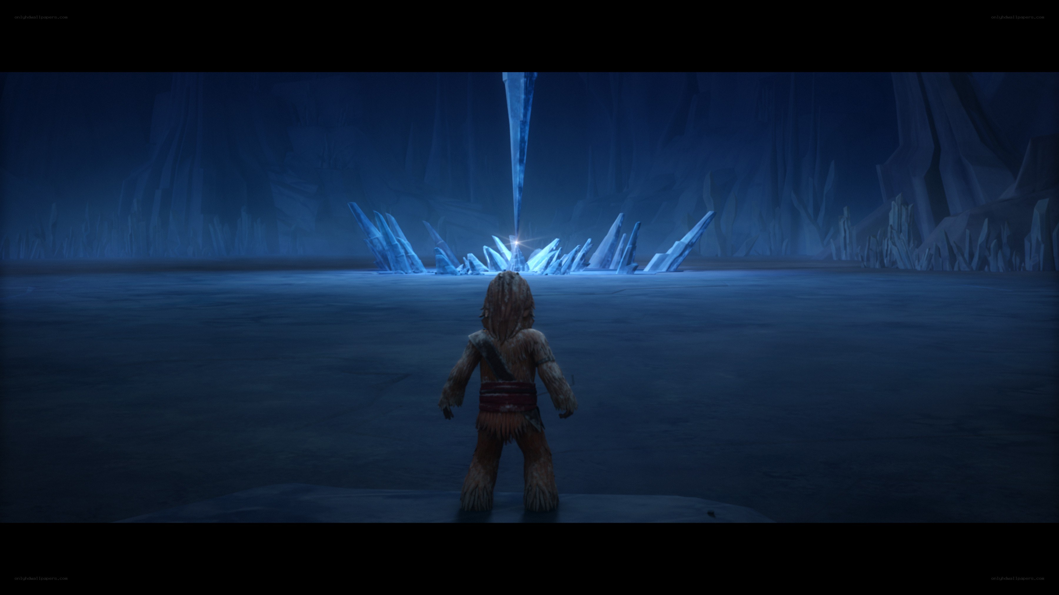 Chewbacca in an icy cave