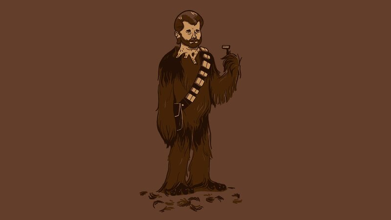 Chewbacca with a razor