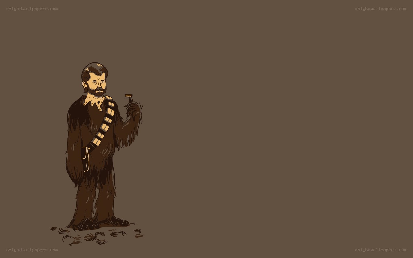 Chewbacca with a razor