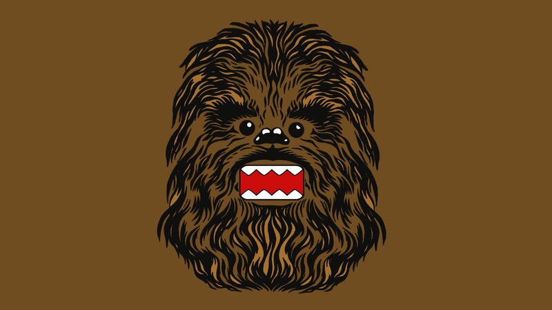 Chewbacca with Domo mask