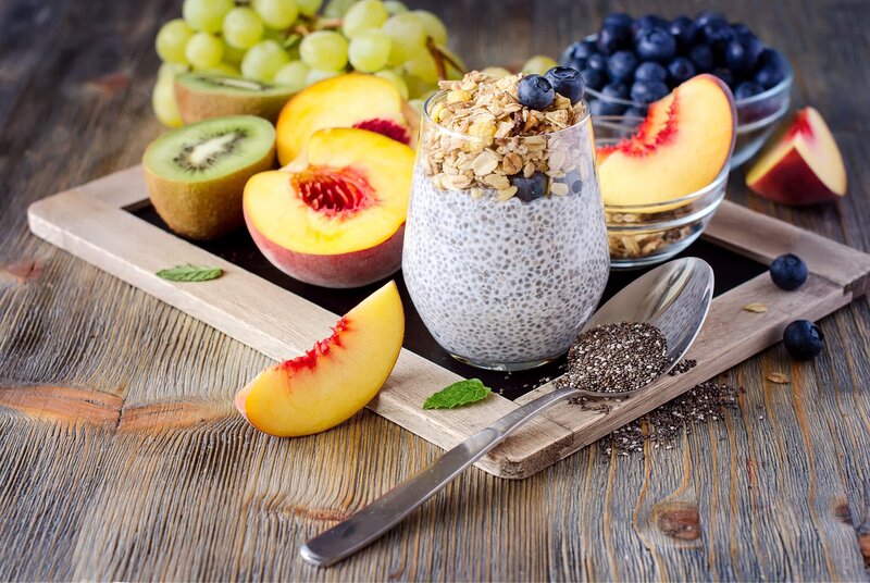 Chia Pudding in Glass