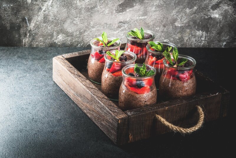 Chia Pudding in Jars
