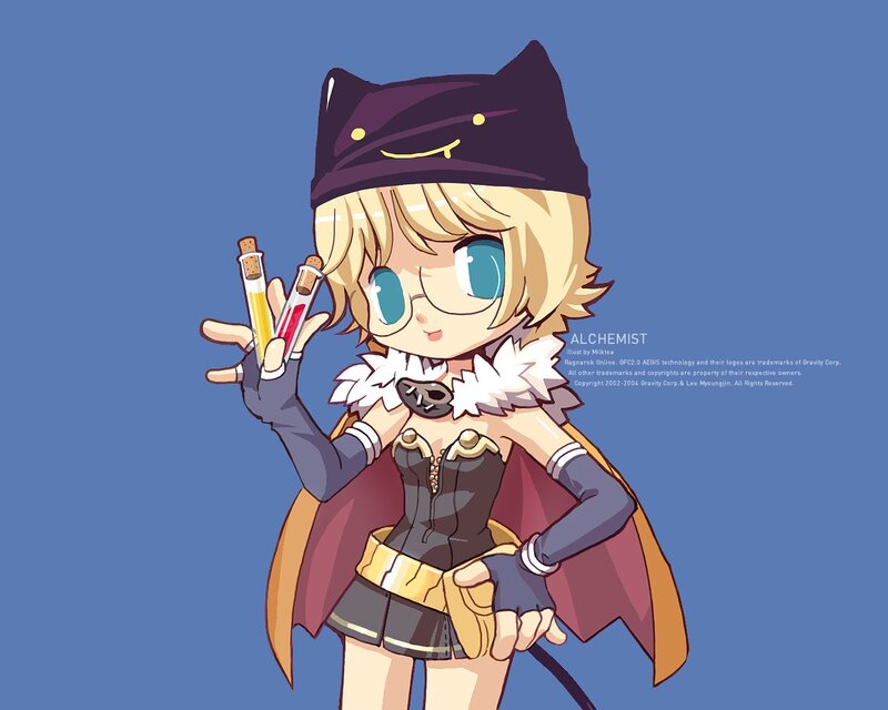 Chibi Alchemist Character — Blue