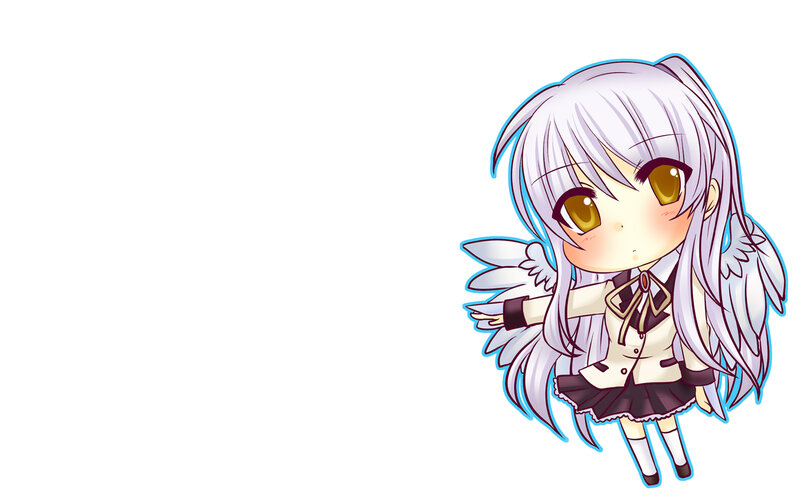 Chibi Angel Girl — White