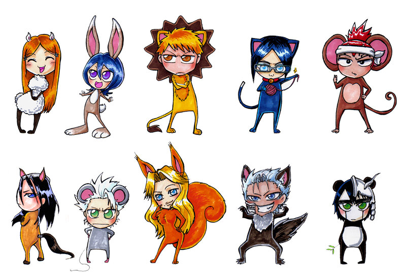 Chibi animal characters