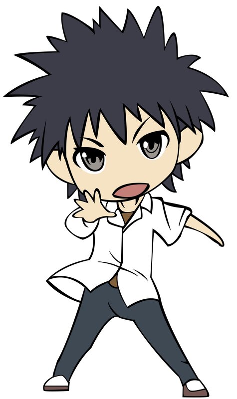 Chibi Anime Boy — Black