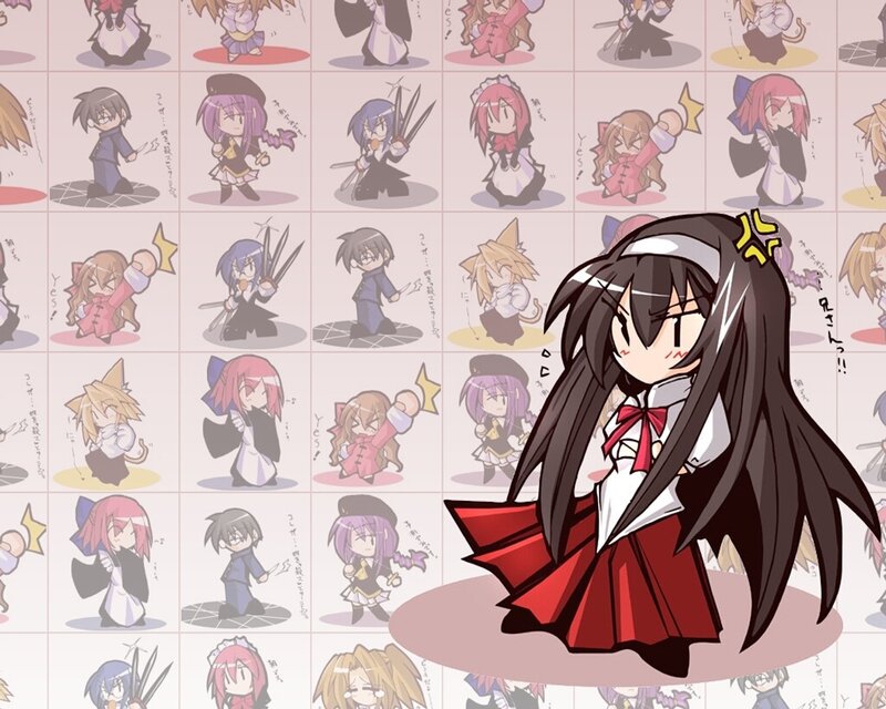 Chibi anime character collage