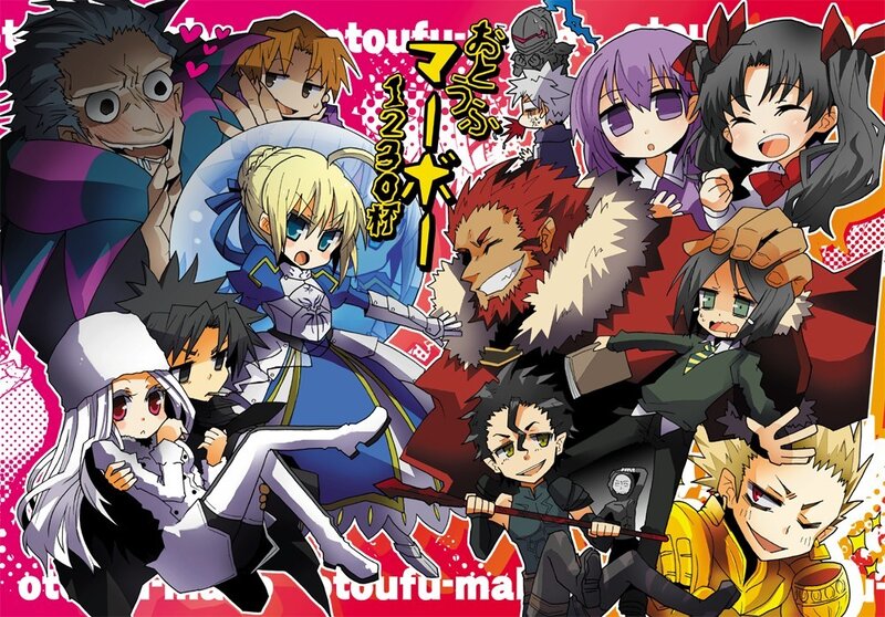 Chibi anime character collage