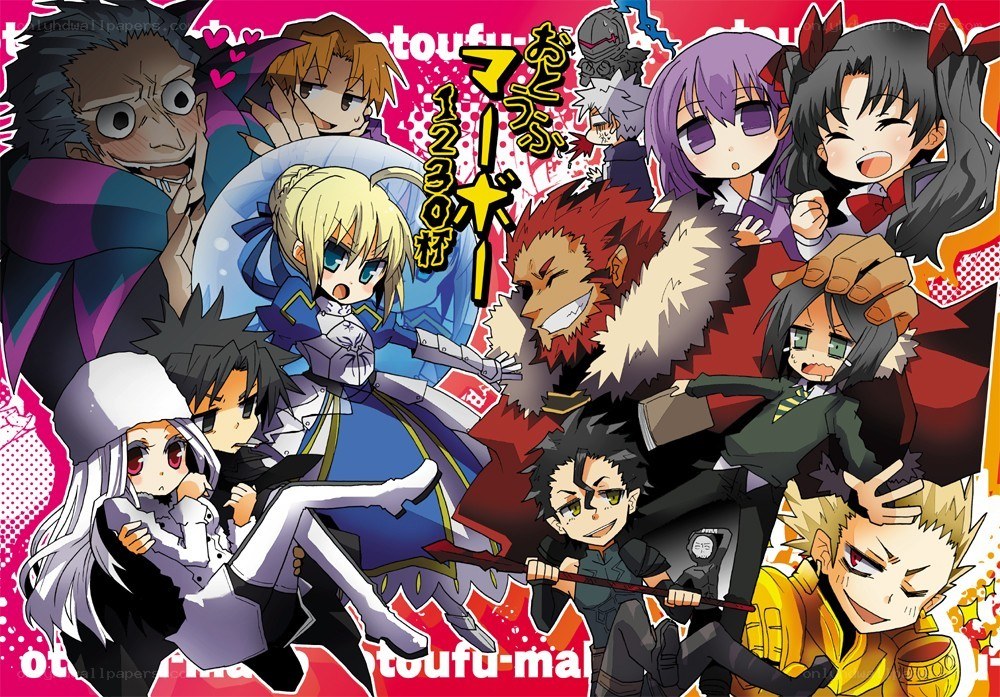 Chibi anime character collage