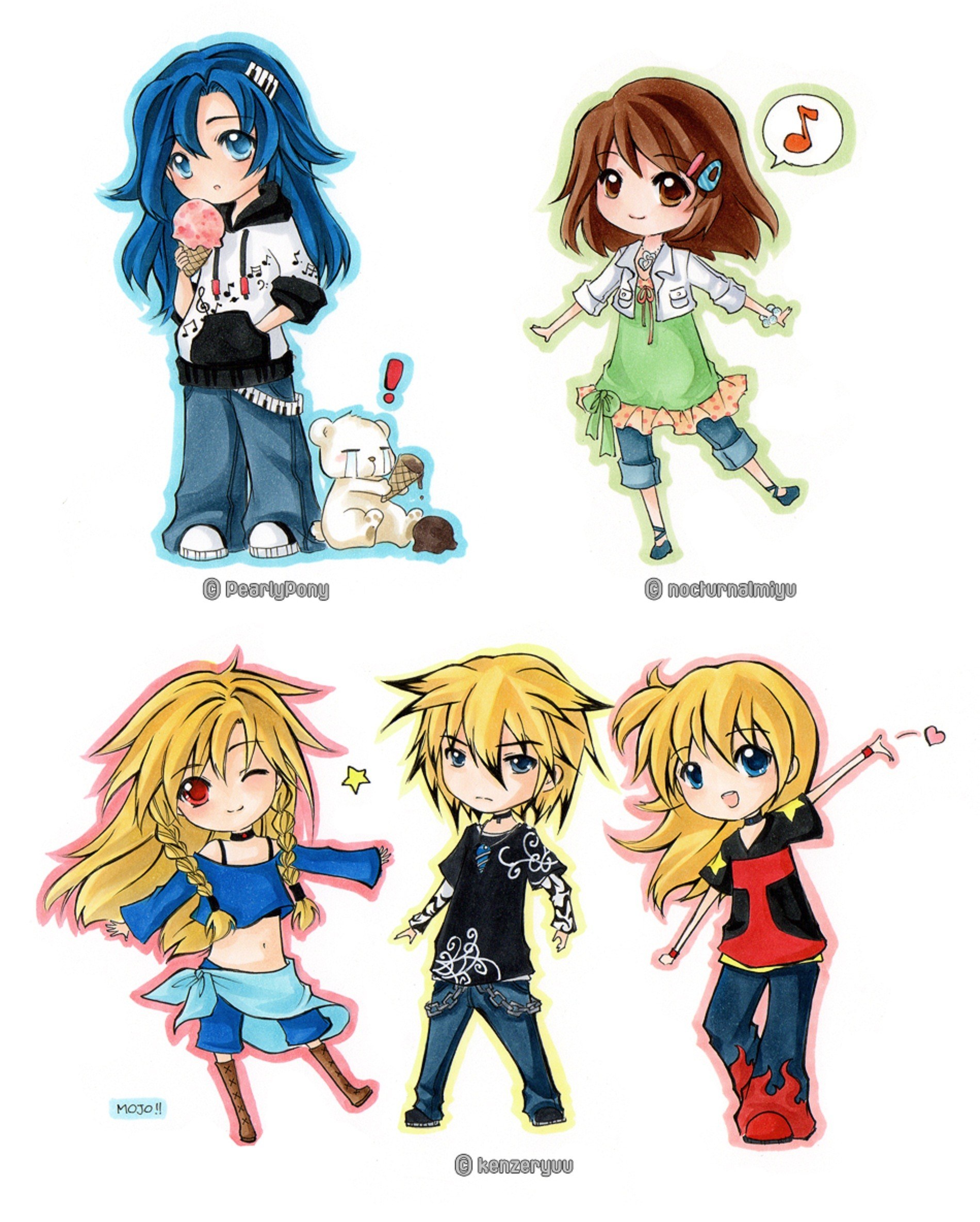 Chibi anime character collection