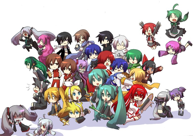 Chibi anime character group