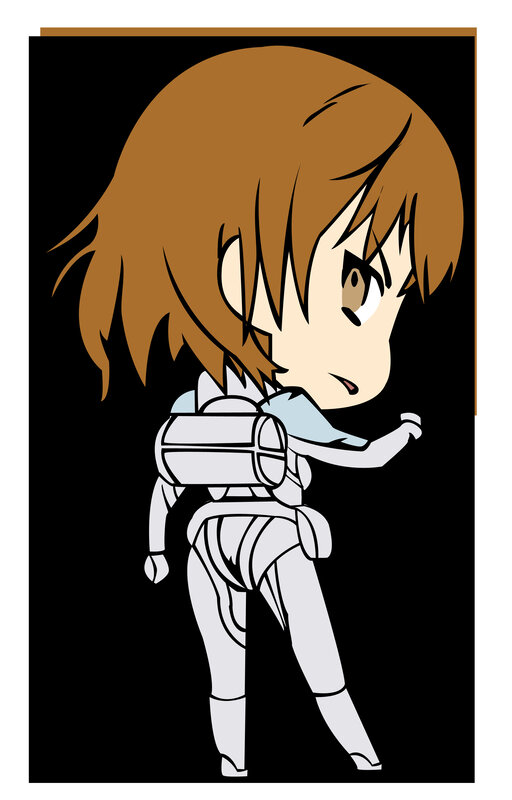 chibi anime character in armor