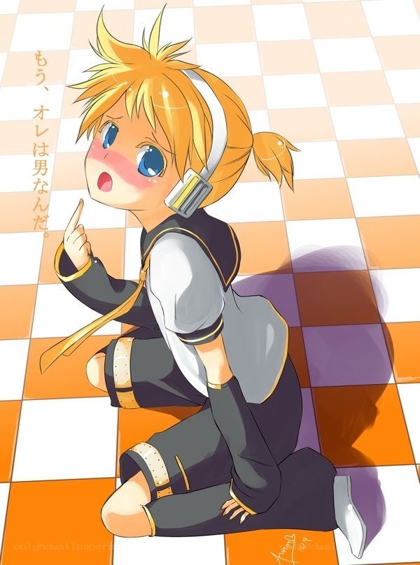 Chibi anime character kneeling