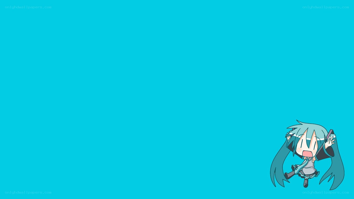 Chibi anime character on blue background