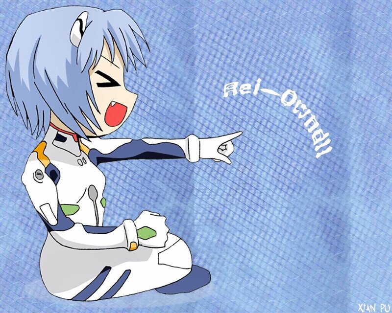 Chibi anime character pointing