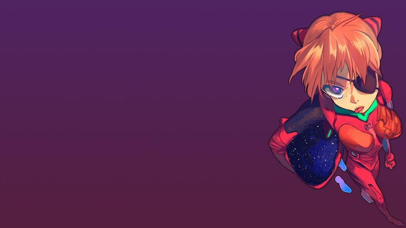 Chibi Anime Character — Purple, Dramatic
