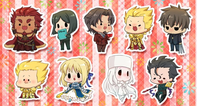 Chibi anime character stickers