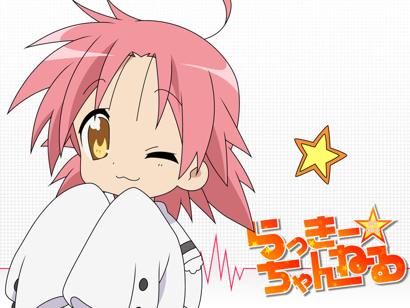 Chibi anime character with pink hair