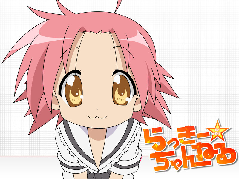 Chibi anime character with pink hair